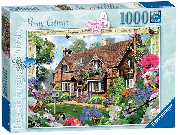 Ravensburger (19413) - "Peony Cottage" - 1000 brikker puslespil