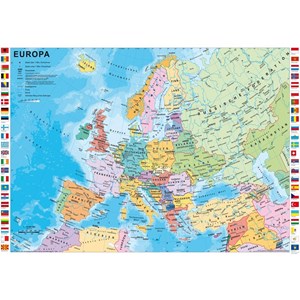 Schmidt Spiele (58203) - "Countries of Europe German" - 1000 brikker puslespil