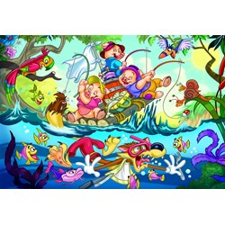 Eurographics (6035-0423) - "Three Little Pigs" - 35 brikker puslespil