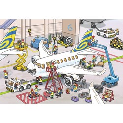 Ravensburger (09088) - "Around The Airplane" - 24 brikker puslespil