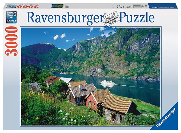 Ravensburger (17063) - "Sognefjord Norway" - 3000 brikker puslespil