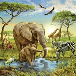 Ravensburger (09330) - "Animals of The Earth" - 49 brikker puslespil