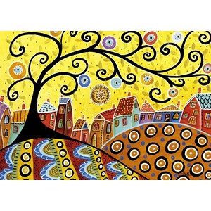 Educa (16296) - Karla Gerard: "Blooming Village" - 1000 brikker puslespil