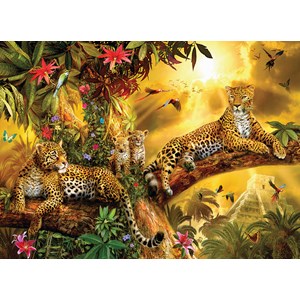SunsOut (24409) - Jan Patrik Krasny: "Jungle Jaguars" - 500 brikker puslespil
