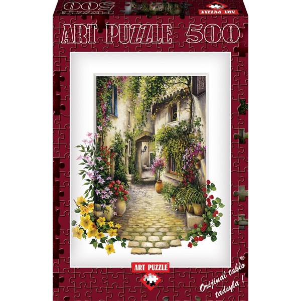 Art Puzzle (4189) - "Village Street" - 500 brikker puslespil