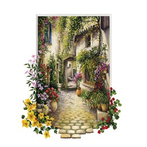 Art Puzzle (4189) - "Village Street" - 500 brikker puslespil