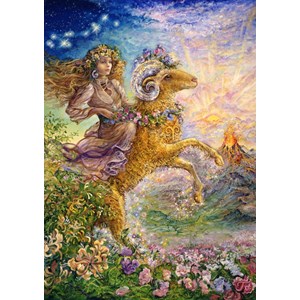 Grafika (T-00031) - Josephine Wall: "Zodiac Sign, Aries" - 1000 brikker puslespil