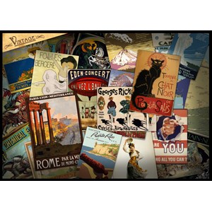 Grafika (T-00041) - "Vintage Poster" - 1000 brikker puslespil