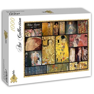 Grafika (T-00049) - Gustav Klimt: "Collage" - 1000 brikker puslespil
