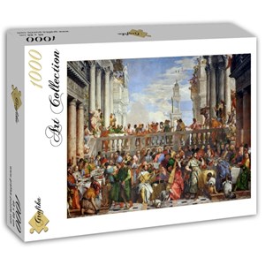 Grafika (T-00074) - Paolo Veronese: "The Wedding at Cana, 1563" - 1000 brikker puslespil