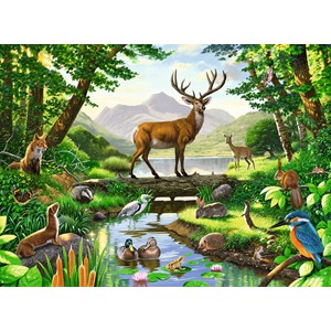 Ravensburger (10568) - Chris Hiett: "Woodland Harmony" - 100 brikker puslespil
