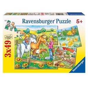 Ravensburger (09293) - "Gårdsdyr" - 49 brikker puslespil