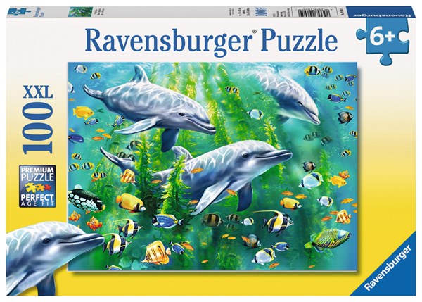 Ravensburger (10605) - "Dolphin Trio" - 100 brikker puslespil