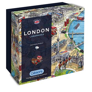 Gibsons (G3402) - Maria Rabinsky: "London Landmarks" - 500 brikker puslespil