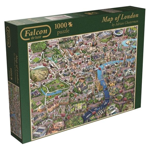 Falcon (11086) - Adrian Chesterman: "Map of London" - 1000 brikker puslespil