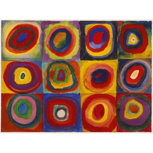 Ravensburger (16377) - Vassily Kandinsky: "Squares with Concentric Rings" - 1500 brikker puslespil