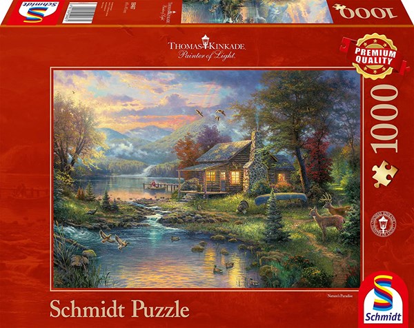 Schmidt Spiele (59467) - Thomas Kinkade: "Paradise" - 1000 brikker puslespil