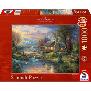 Schmidt Spiele (59467) - Thomas Kinkade: "Paradise" - 1000 brikker puslespil