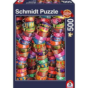 Schmidt Spiele (58228) - "Colorful Cups" - 500 brikker puslespil