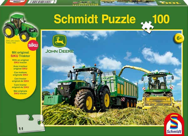 Schmidt Spiele (56044) - "John Deere, 7310R" - 100 brikker puslespil
