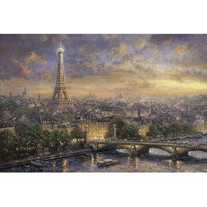 Schmidt Spiele (59470) - Thomas Kinkade: "City of Love" - 1000 brikker puslespil