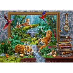 Schmidt Spiele (59337) - Jan Patrik Krasny: "Tiger in the Jungle" - 1000 brikker puslespil