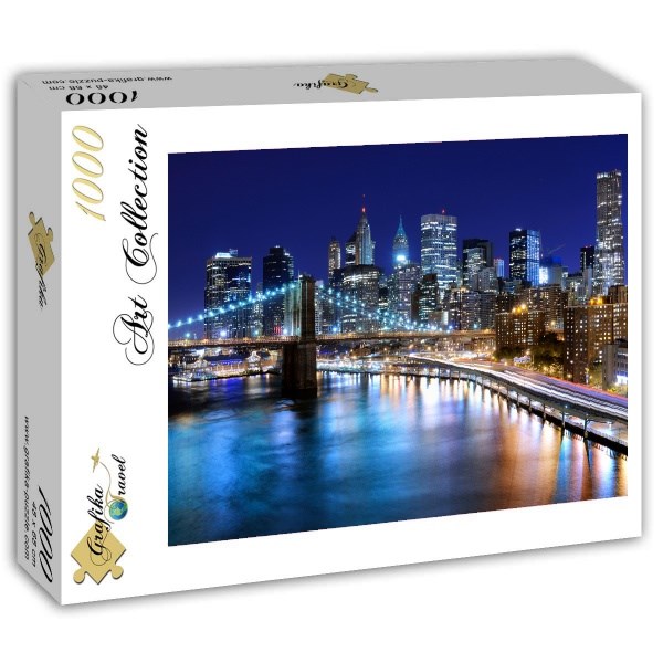 Grafika (T-00097) - "New York by Night" - 1000 brikker puslespil