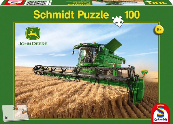 Schmidt Spiele (56144) - "John Deere, Harvester S690" - 100 brikker puslespil