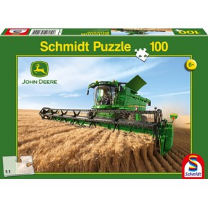 Schmidt Spiele (56144) - "John Deere, Harvester S690" - 100 brikker puslespil