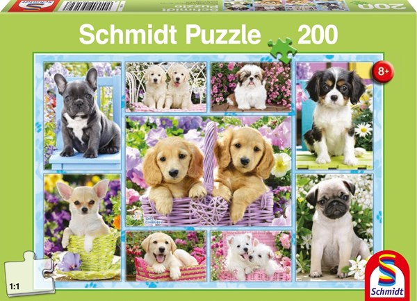 Schmidt Spiele (56162) - "Puppies" - 200 brikker puslespil