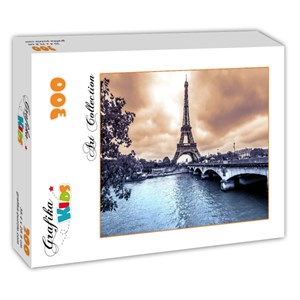 Grafika Kids (00379) - "Eiffel Tower from Seine. Winter rainy day in Paris" - 300 brikker puslespil