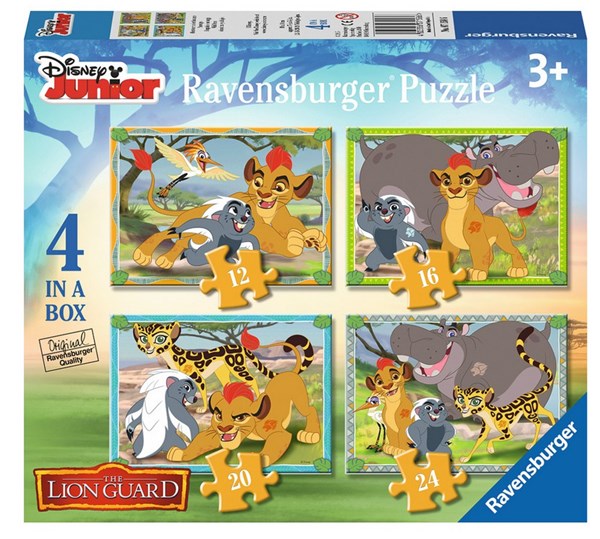 Ravensburger (07158) - "The Lion Guard" - 12 16 20 24 brikker puslespil