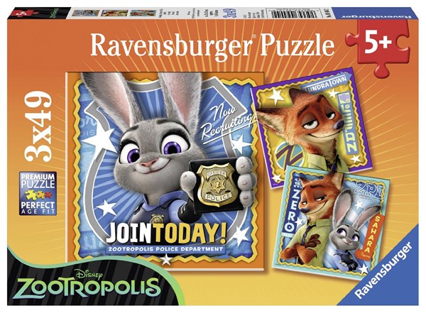Ravensburger (09404) - "Zootropolis" - 49 brikker puslespil