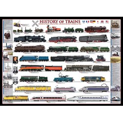 Eurographics (8500-0251) - "History of Trains" - 500 brikker puslespil