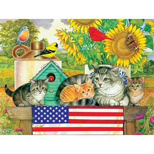 SunsOut (71988) - Amy Rosenberg: "Patriotic Kittens" - 300 brikker puslespil