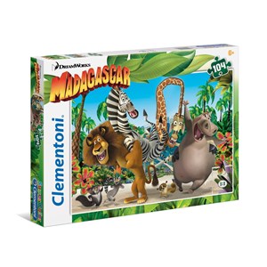 Clementoni (27941) - "Madagascar" - 104 brikker puslespil