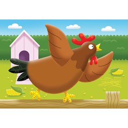 Ravensburger (07302) - "On the Farm" - 2 3 4 5 brikker puslespil