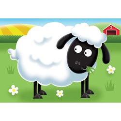 Ravensburger (07302) - "On the Farm" - 2 3 4 5 brikker puslespil