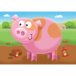 Ravensburger (07302) - "On the Farm" - 2 3 4 5 brikker puslespil