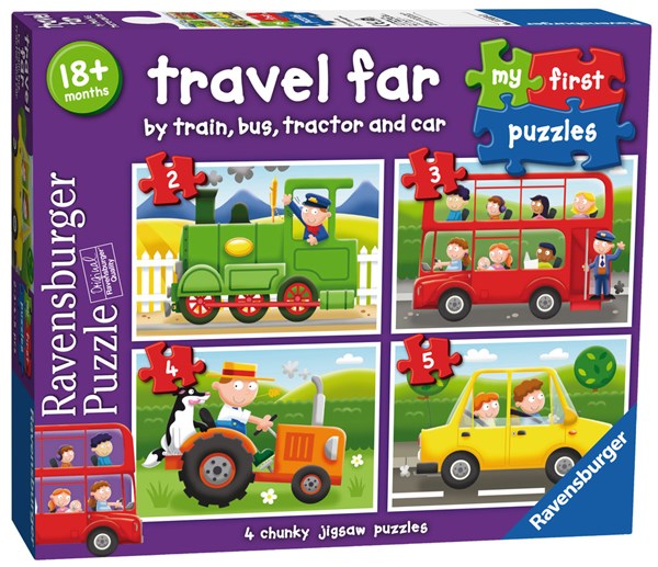 Ravensburger (07303) - "Travel Far" - 2 3 4 5 brikker puslespil