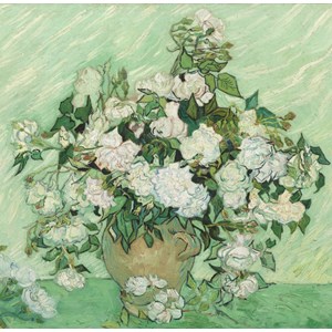 Grafika (01523) - Vincent van Gogh: "Roses, 1890" - 1500 brikker puslespil