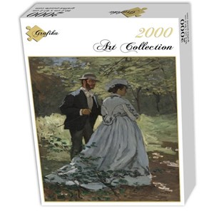 Grafika (01533) - Claude Monet: "Bazille and Camille, 1865" - 2000 brikker puslespil