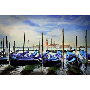 Schmidt Spiele (58240) - "Gondolas at San Marco, Venice" - 1000 brikker puslespil