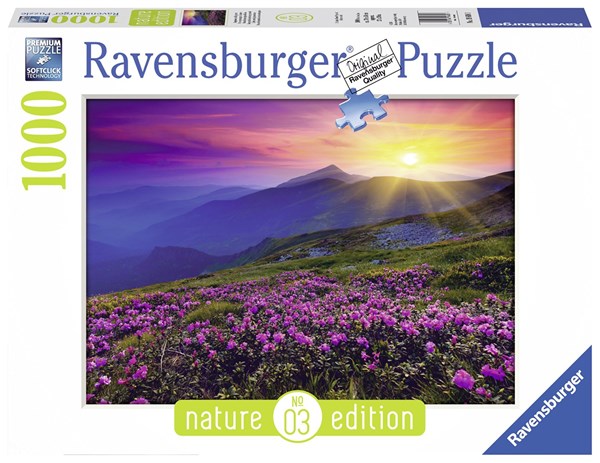 Ravensburger (19608) - "Sunrise, Mountain Meadow" - 1000 brikker puslespil