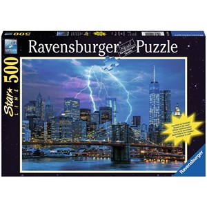 Ravensburger (14909) - "Lightning over New York" - 500 brikker puslespil