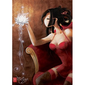 Nathan (87546) - Misstigri: "The Lotus" - 1000 brikker puslespil