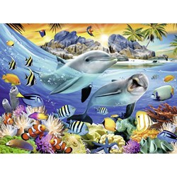 Ravensburger (13667) - "Luminous Coral Reef" - 100 brikker puslespil