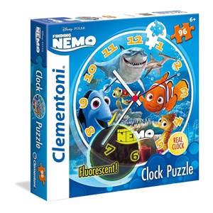 Clementoni (23022) - "Puzzle Clock, Nemo and Dory" - 96 brikker puslespil