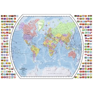Ravensburger (19633) - "Political World Map" - 1000 brikker puslespil