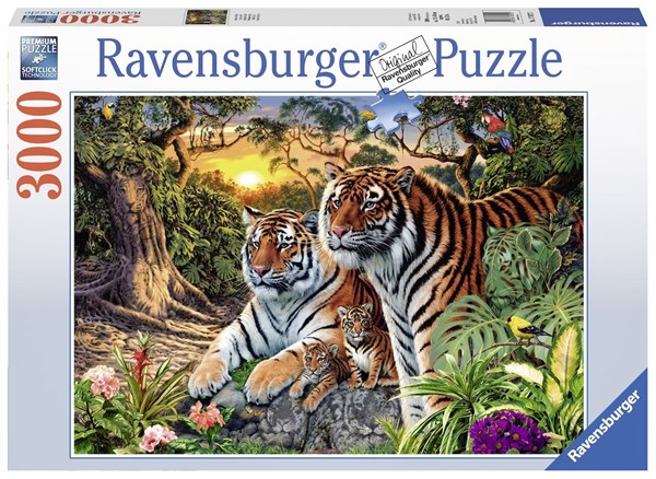 Ravensburger (17072) - "Skjulte tigre" - 3000 brikker puslespil